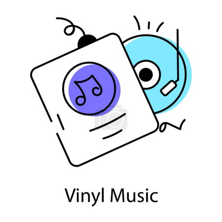 Illustration for Vector illustration of a vinyl record - Royalty Free Image