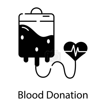 Ilustración de Donación de sangre icono vector ilustración - Imagen libre de derechos
