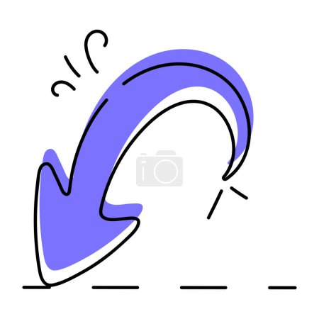 Ilustración de Actualizar icono de flecha, ilustración vectorial sobre fondo blanco - Imagen libre de derechos