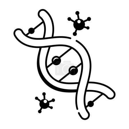 Ilustración de Icono de ADN, ilustración vectorial sobre fondo blanco - Imagen libre de derechos