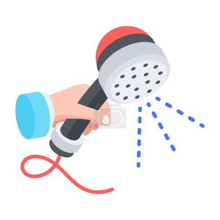 Illustration for Shower head icon, vector illustration on white background - Royalty Free Image