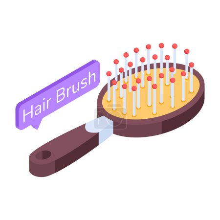 Illustration for Hair brush icon, vector illustration on white background - Royalty Free Image