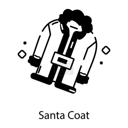 Illustration for Coat of santa claus, vector illustration design - Royalty Free Image