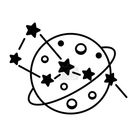Ilustración de Planeta icono, ilustración vectorial sobre fondo blanco - Imagen libre de derechos