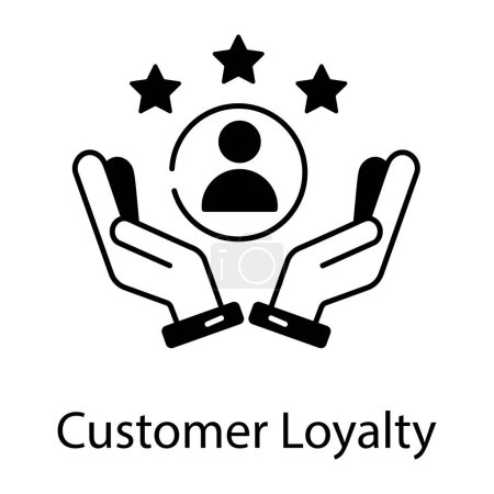 Ilustración de Diseño del icono de lealtad del cliente, ilustración vectorial - Imagen libre de derechos