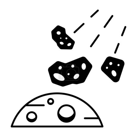 Ilustración de Asteroides vector ilustración icono fondo - Imagen libre de derechos