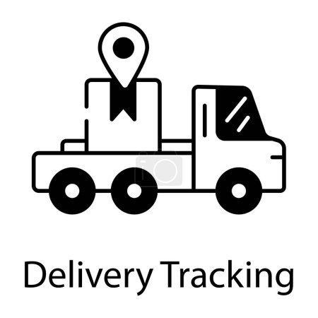 Illustration for Delivery tracking icon, vector illustration on white background - Royalty Free Image