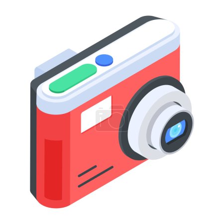 Illustration for Isometric flat Icon of Vlogging Equipment - Royalty Free Image