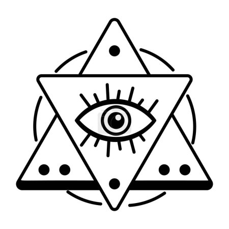 Illustration for Eye icon, vector illustration on white background - Royalty Free Image