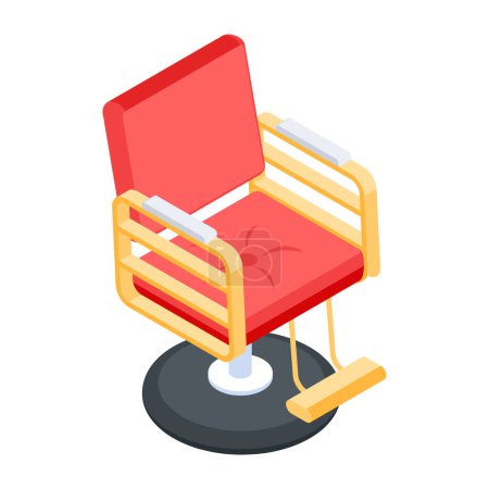 Téléchargez les illustrations : Isometric barber hairdresser composition with isolated professional equipment images on blank background vector illustration - en licence libre de droit