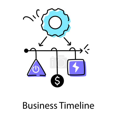 Illustration for Business timeline icon in vector. logotype - Royalty Free Image