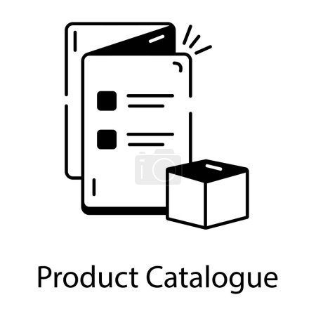 Ilustración de Catálogo de productos esquema icono vector diseño - Imagen libre de derechos