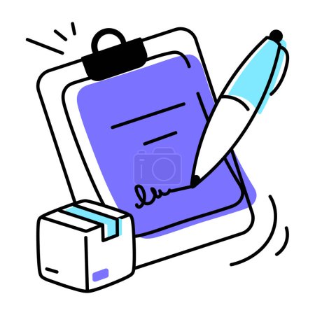 Supply Chain and Delivery Doodle Icon