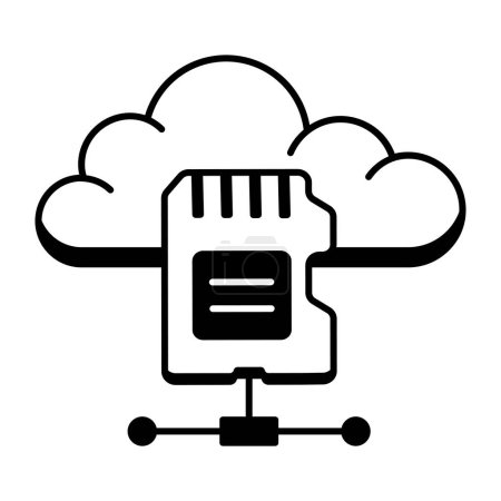 Illustration for Cloud computing icon, vector illustration on white background - Royalty Free Image