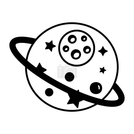 Illustration for Planet icon, vector illustration on white background - Royalty Free Image