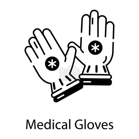 Illustration for Gloves icon isolated on white background, vector illustration - Royalty Free Image