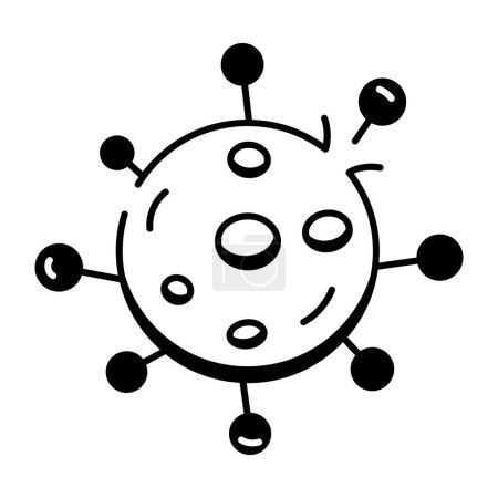 Ilustración de Icono de molécula aislado sobre fondo blanco, ilustración vectorial - Imagen libre de derechos