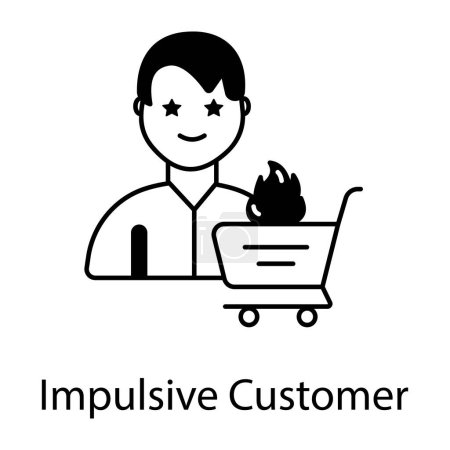 Illustration for Impulsive customer product vector icon design - Royalty Free Image