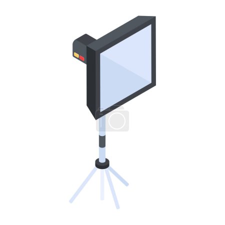 Illustration for Cinema light softbox icon. Isometric of cinema light softbox vector icon for web design isolated on white background - Royalty Free Image