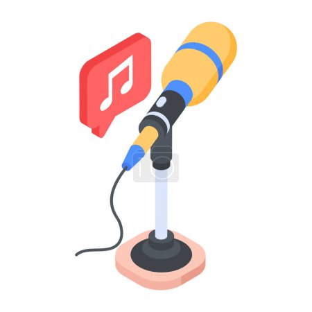 Illustration for Trendy Webinar and Podcast Icon - Royalty Free Image