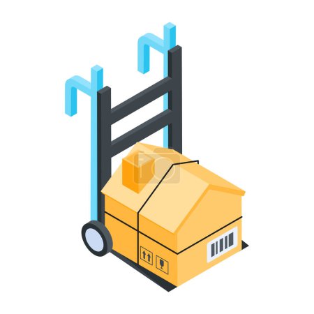 Illustration for Box delivery, vector illustration simple design - Royalty Free Image