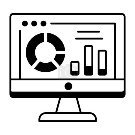 Illustration for Analytics vector icon. Can be used for printing, mobile and web applications. - Royalty Free Image