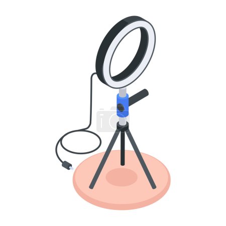 Isometrische flache Ikone der Vlogging-Ausrüstung
