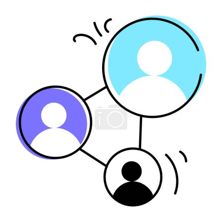 Illustration for Network connections web icon simple illustration - Royalty Free Image