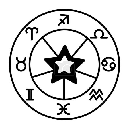 Illustration for Zodiac icons, vector illustration on white background - Royalty Free Image