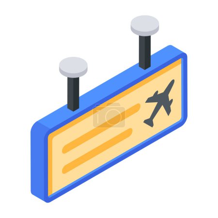 Ilustración de Signo de aeropuerto icono web, ilustración simple - Imagen libre de derechos