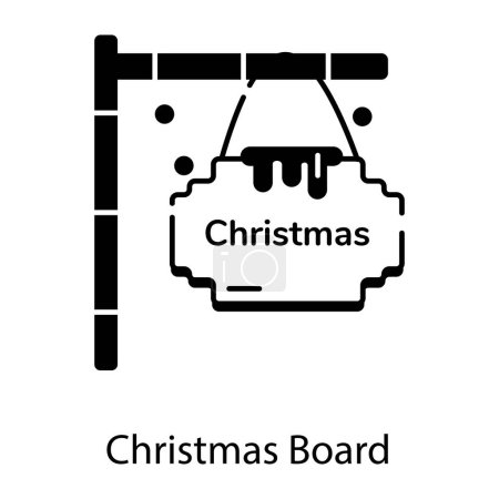 Illustration for Christmas board icon vector on white background - Royalty Free Image