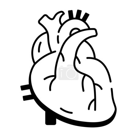 Illustration for Heart organ icon illustration vector graphic - Royalty Free Image