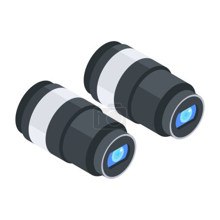 Illustration for 3d rendering binoculars isolated on white background - Royalty Free Image