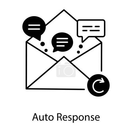 Illustration for Auto response vector icon. flat sign for mobile concept and web design. Symbol, logo illustration. Vector graphics - Royalty Free Image