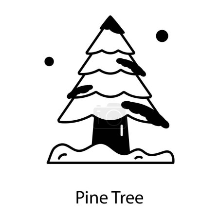 Illustration for Pine icon vector isolated on white background, logo concept of Pine sign on transparent background - Royalty Free Image