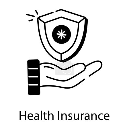 Outline health insurance vector icon. Health insurance illustration for web, mobile apps, design. Health insurance vector symbol.