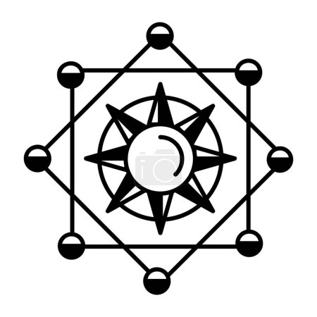 Mystical Astrology and Divination Line Icon