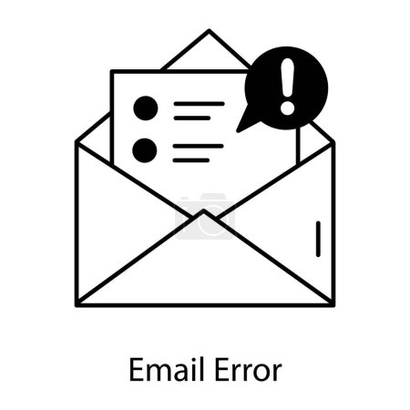 Ilustración de Icono de error de email, icono de mensaje - Imagen libre de derechos