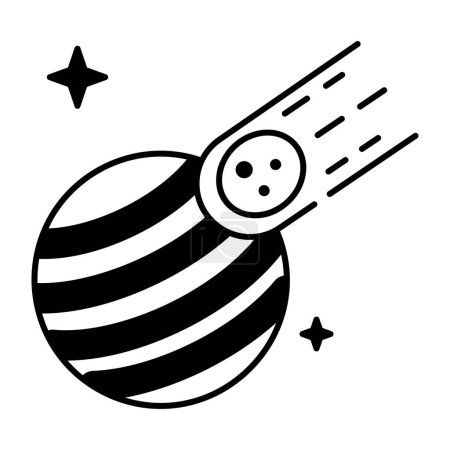 Ilustración de Icono del meteorito de llama Ilustración - Imagen libre de derechos
