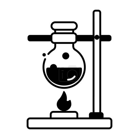 Illustration for Chemistry Experiment Modern Simple Vector Icon - Royalty Free Image