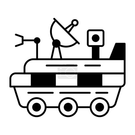 Téléchargez les illustrations : Logo d'icône de Monoline de voiture blindée pour la conception graphique - en licence libre de droit