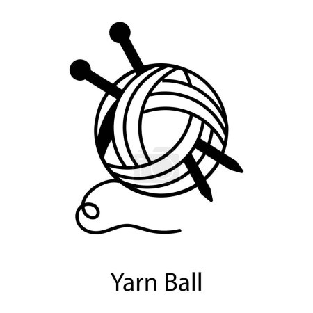Illustration for Yarn ball, vector illustration simple design - Royalty Free Image