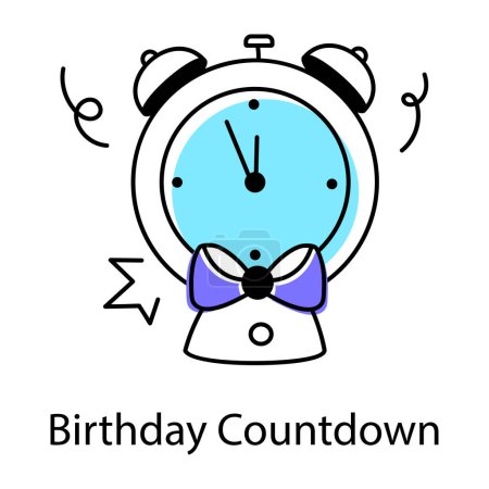 Illustration for Birthday countdown doodle icon is up for premium use - Royalty Free Image
