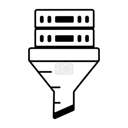 Ilustración de Icono de almacenamiento de datos aislado sobre fondo blanco, ilustración vectorial - Imagen libre de derechos