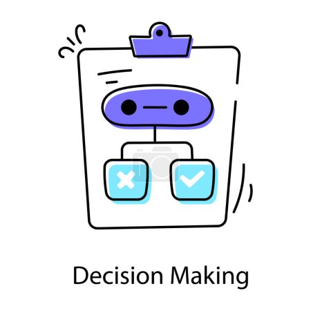 Illustration for Decision making filled color icon. vector icon for your website, mobile, presentation, and logo design. - Royalty Free Image