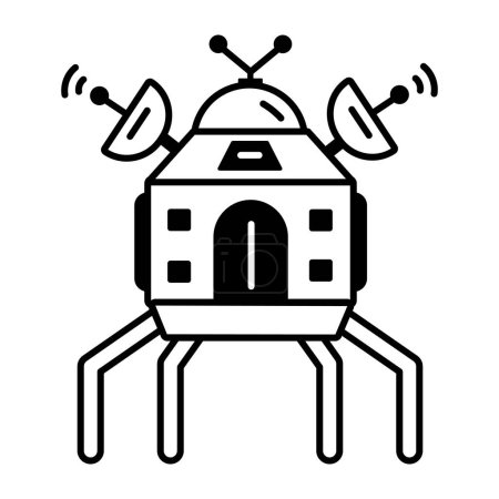 Illustration for Smart drone icon, outline style - Royalty Free Image