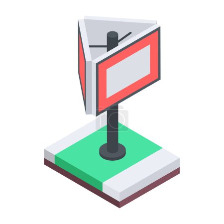Illustration for Promotion Road Board Icon On White background - Royalty Free Image