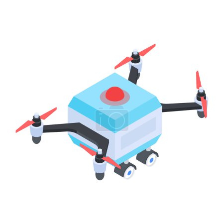 Illustration for Modern drone icon, vector illustration on white background - Royalty Free Image