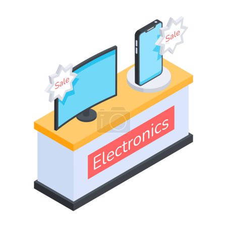 Illustration for Electronics icon vector on white background - Royalty Free Image