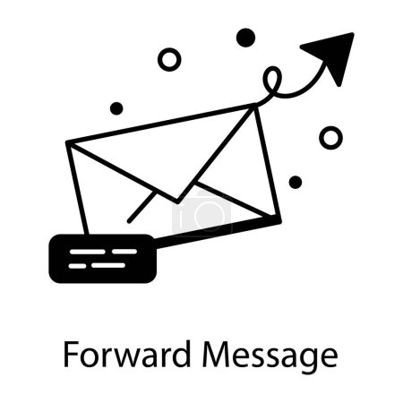 Illustration for Forward message. web icon simple design - Royalty Free Image